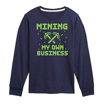 Boys 8-20 Mining My Own Business Long Sleeve Graphic Tee