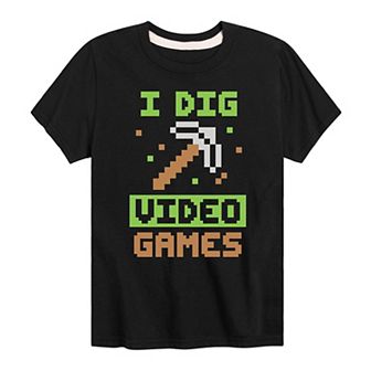 Boys 8-20 I Dig Video Games Graphic Tee
