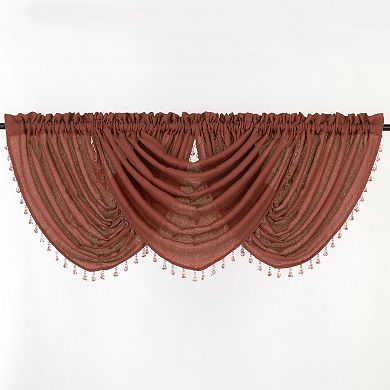 Kate Aurora Living Textured Crepe Sheer Single Window Curtain Treatments And Valances