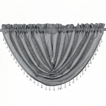 Kate Aurora Living Textured Crepe Sheer Single Window Curtain Treatments And Valances