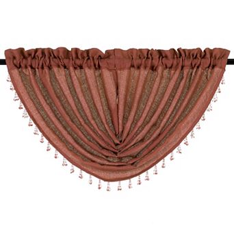 Kate Aurora Living Textured Crepe Sheer Single Window Curtain Treatments And Valances