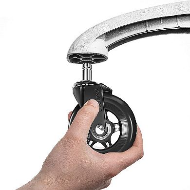 Lifelong Office Chair Caster Wheels for Hardwood Floors and Carpet, Heavy Duty, Universal Fit