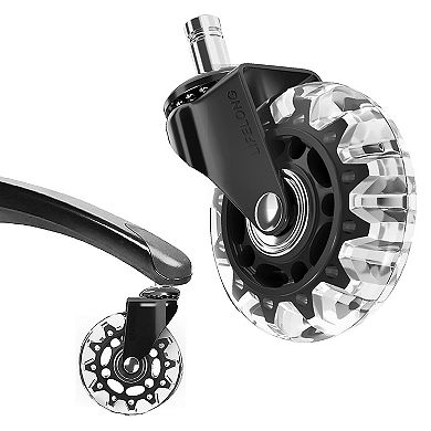 Lifelong Office Chair Caster Wheels for Hardwood Floors and Carpet, Heavy Duty, Universal Fit