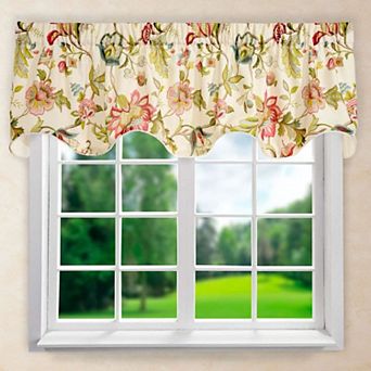 Brissac High Quality Room Darkening Natural Color Lined Scallop Window Valance