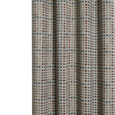 Kate Aurora 2 Piece Multi Color Modern Contempo Abstract Chenille Light Filtering Grommet Top Curtains