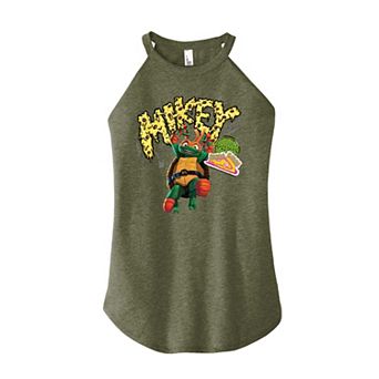 Juniors' TMNT Teenage Mutant Ninja Turtles Mutant Mayhem Mikey High Neck Graphic Tank Top