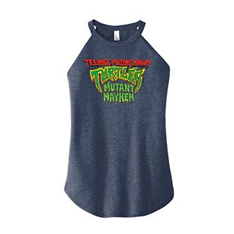 Juniors' TMNT Teenage Mutant Ninja Turtles Mutant Mayhem Logo High Neck Graphic Tank Top