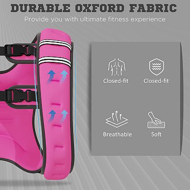 Soozier Body Weighted Vest with Pocket, Soft Skin-Friendly Weighted Workout Vest, Adjustable Weighted Running Equipment, 17.6 lbs., Pink