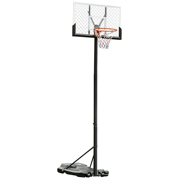 Soozier Portable Basketball Hoop with 43'' Backboard and Wheels, 7.2ft
