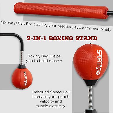 Soozier Speed Bag Boxing Bag Stand Reflex Training Equipment