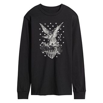 Men's America Eagle Stars Long Sleeve Graphic Tee