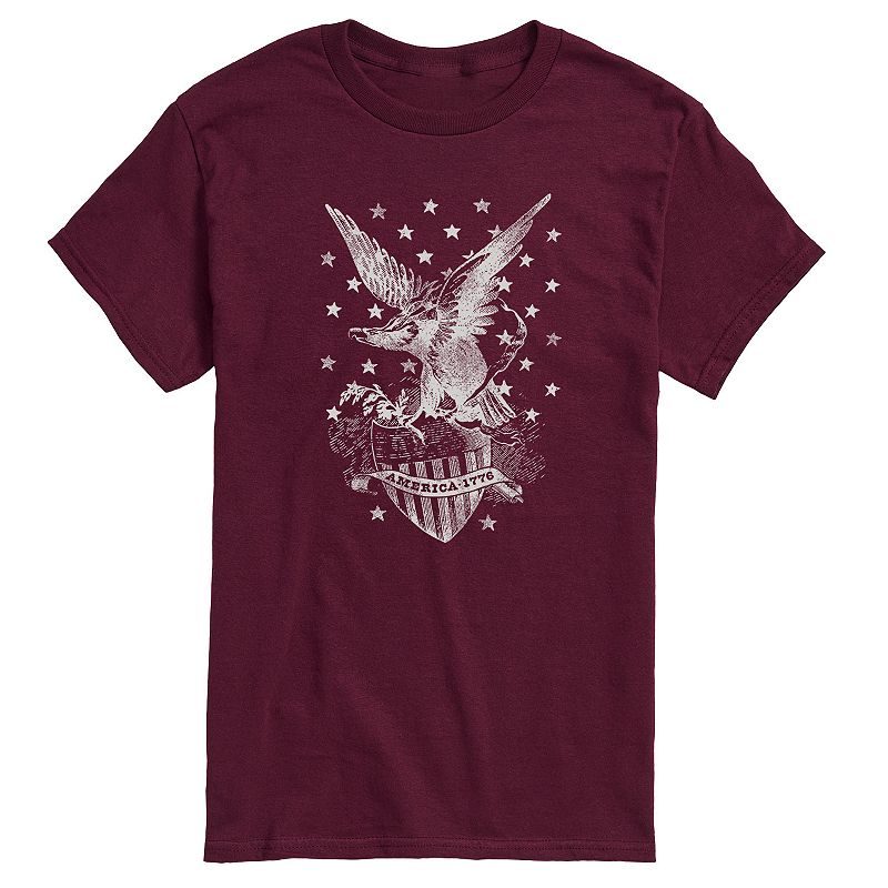Men's America Eagle Stars Graphic Tee, Size: Large, Red