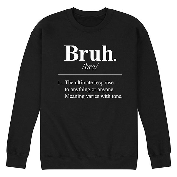 Men's Bruh Definition Graphic Fleece Pullover