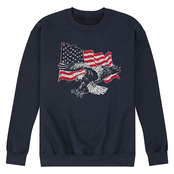 Men's Eagle Flag Graphic Fleece Pullover