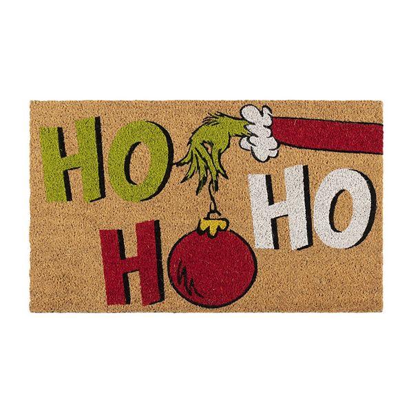 Grinch 2-ft x 3-ft Natural Coir Rectangular Indoor or Outdoor Decorative Welcome  Door Mat in the Mats department at