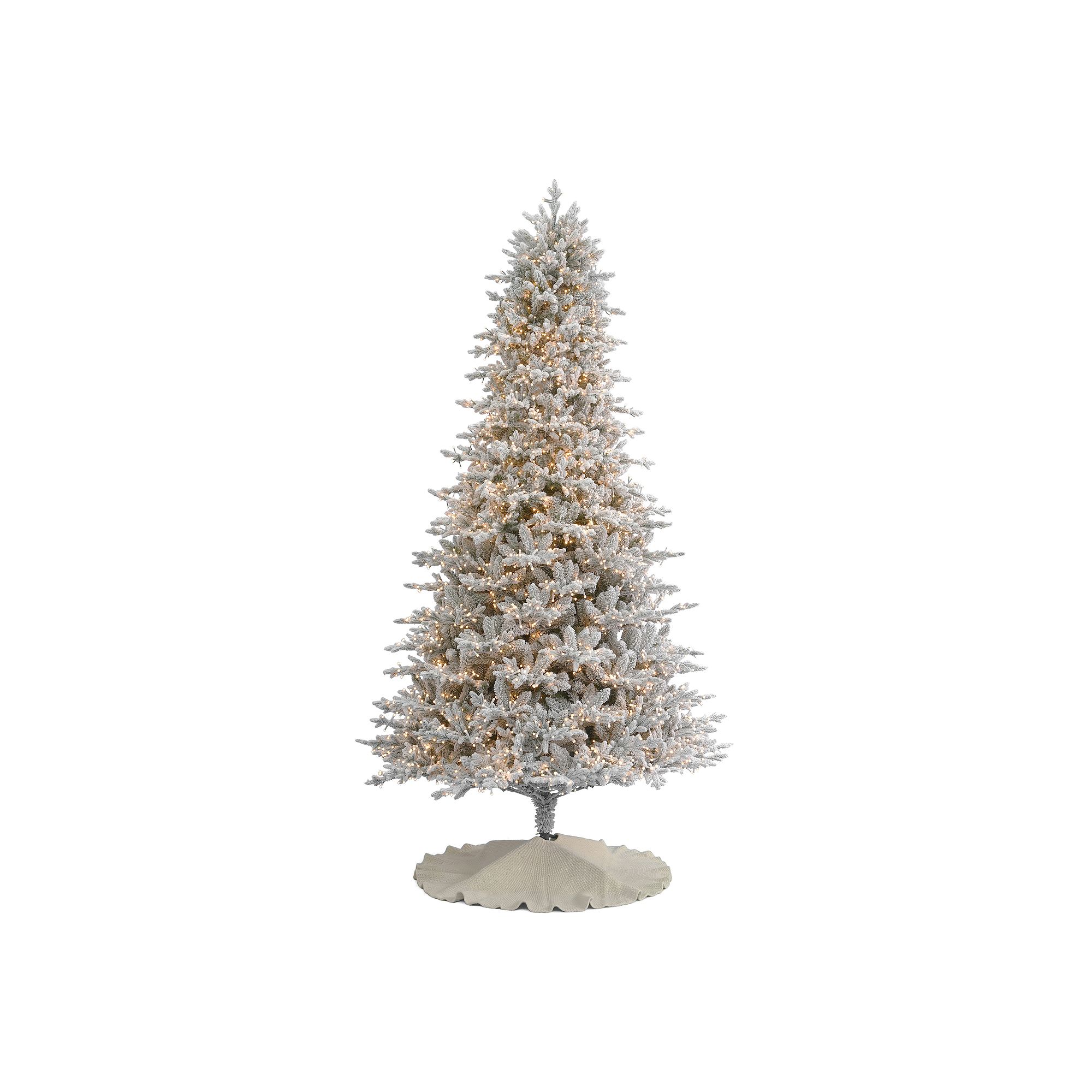 Seasonal LLC 7.5-ft. Pre-Lit Dandan Flocked Artificial Pine Christmas Tree 