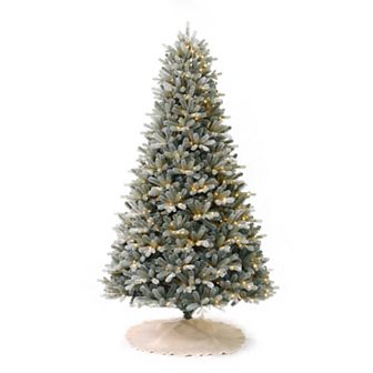 Seasonal 9-ft. Pre-Lit Blue Spruce Artificial Christmas Tree - Warm White LED Lights