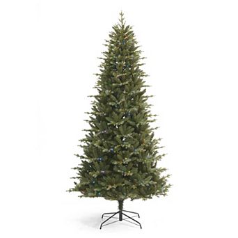 Seasonal 9-ft. Pre-Lit Bluffton Pine Artificial Christmas Tree - Multi-Color LED Lights