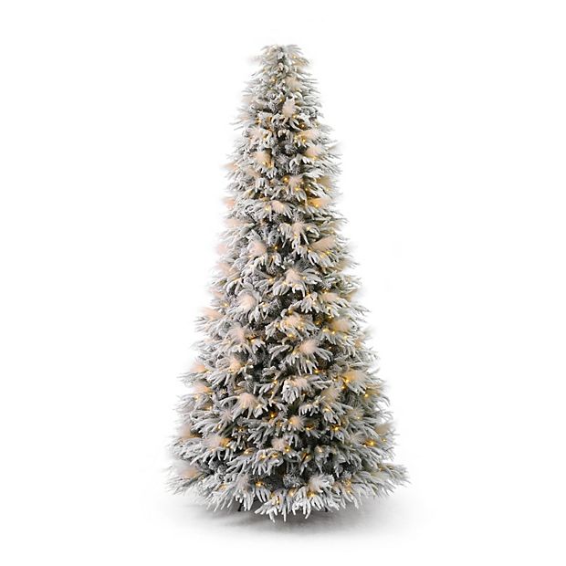 Seasonal Flocked Realistic Pine and Pampas Christmas Tree 600 LED Constant  - Includes a Storage Bag & Remote Control, Wayfair in 2023