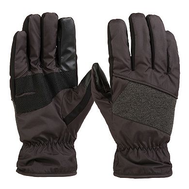 Men's isotoner Insulated Water Repellent Stretch Tech Piecing Gloves