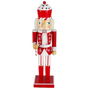 Northlight 14 in Red and White Wooden Candy Cane King Christmas Nutcracker