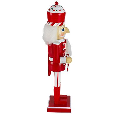 Northlight 14-in. Red and White Wooden Candy Cane King Christmas Nutcracker