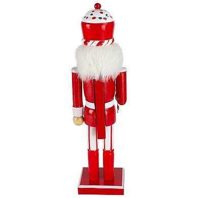 Northlight 14-in. Red and White Wooden Candy Cane King Christmas Nutcracker