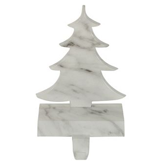 Northlight 8 in White and Black Marbled Christmas Tree Stocking Holder