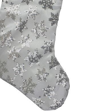 Northlight Sequin Snowflake Christmas Stocking