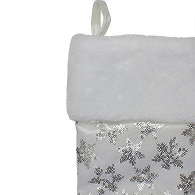 Northlight Sequin Snowflake Christmas Stocking