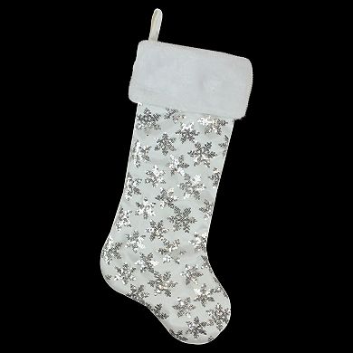 Northlight Sequin Snowflake Christmas Stocking