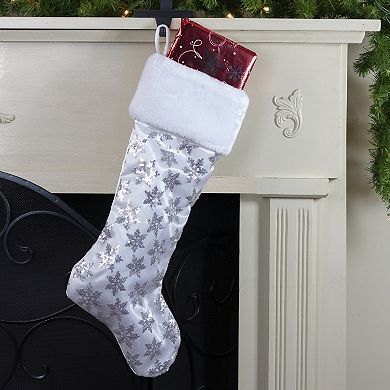 Northlight Sequin Snowflake Christmas Stocking
