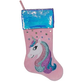Northlight Sequin Unicorn Christmas Stocking