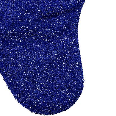 Northlight Blue and Silver Embroidered Diva Christmas Stocking with Cuff