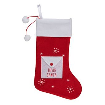 Northlight "Dear Santa" Envelope Christmas Stocking
