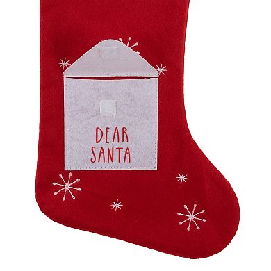 Northlight "Dear Santa" Envelope Christmas Stocking