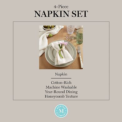 Martha Stewart Honeycomb Modern Farmhouse Dinner Napkin 4-pk.