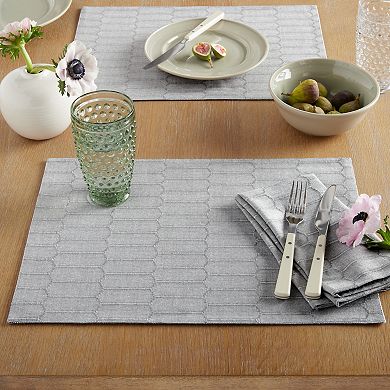 Martha Stewart Honeycomb Modern Farmhouse Reversible Placemat 4-pk.