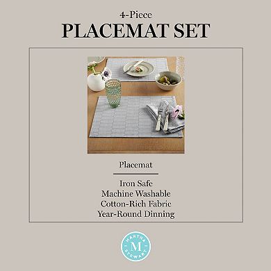 Martha Stewart Honeycomb Modern Farmhouse Reversible Placemat 4-pk.