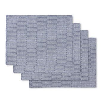 Martha Stewart Honeycomb Modern Farmhouse Reversible Placemat 4 pk