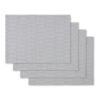 Martha Stewart Honeycomb Modern Farmhouse Reversible Placemat 4 pk