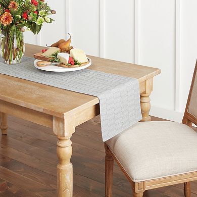 Martha Stewart Honeycomb Modern Farmhouse Reversible Table Runner