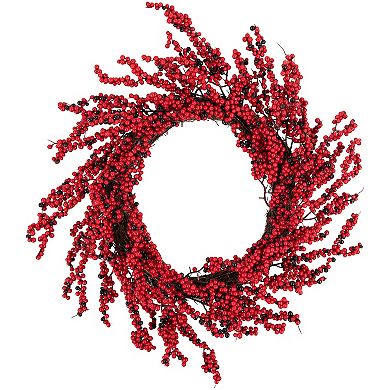 Northlight Red & Burgundy Berry Artificial Christmas Wreath