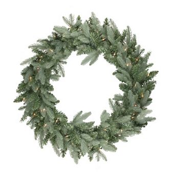 Northlight Pre-Lit Washington Frasier Fir Artificial Christmas Wreath with Clear Lights