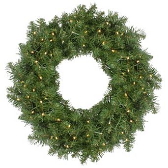 Northlight Pre-Lit Whitmire Pine Artificial Christmas Wreath with Warm White LED Lights