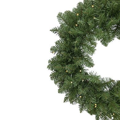 Northlight Pre-Lit Whitmire Pine Artificial Christmas Wreath with Warm White LED Lights