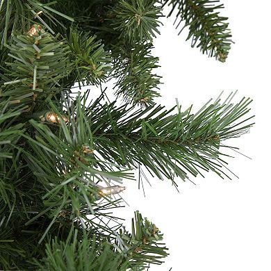 Northlight Pre-lit Chatham Pine Artificial Christmas Wreath with Clear Lights