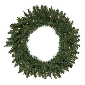 Northlight 24 in Pre-Lit Winona Fir Artificial Christmas Wreath with Warm White LED Lights