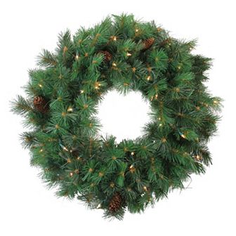 Northlight 24 in Pre-Lit Royal Oregon Pine Artificial Christmas Wreath with Clear Lights