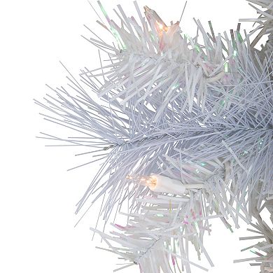 Northlight Pre-Lit Vermont White Pine Artificial Christmas Wreath with Clear Lights